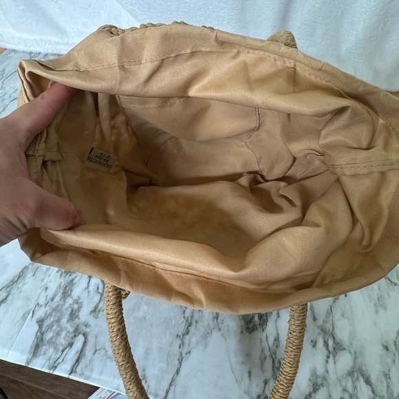 Lulla Collection Raffia Straw Woven Tote‎ Handbag - Picture 8 of 12